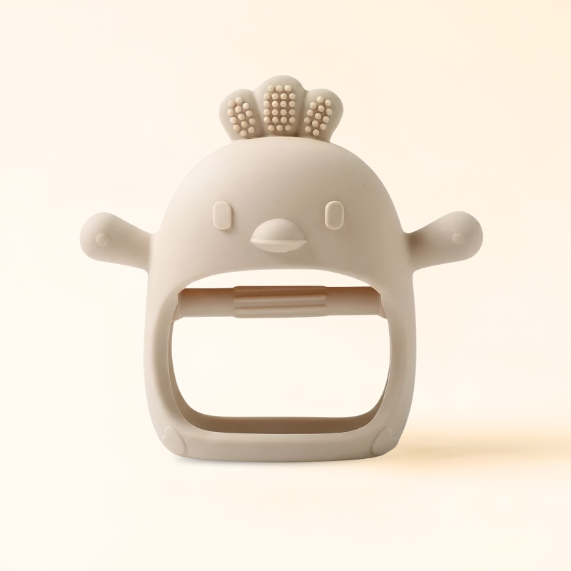 Baby Bisou Silicone Baby Teether Toy, Caramel
