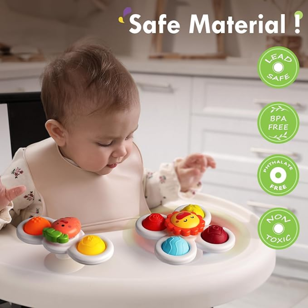 Baby Bisou Suction Fidget Spinner (3 Pack)