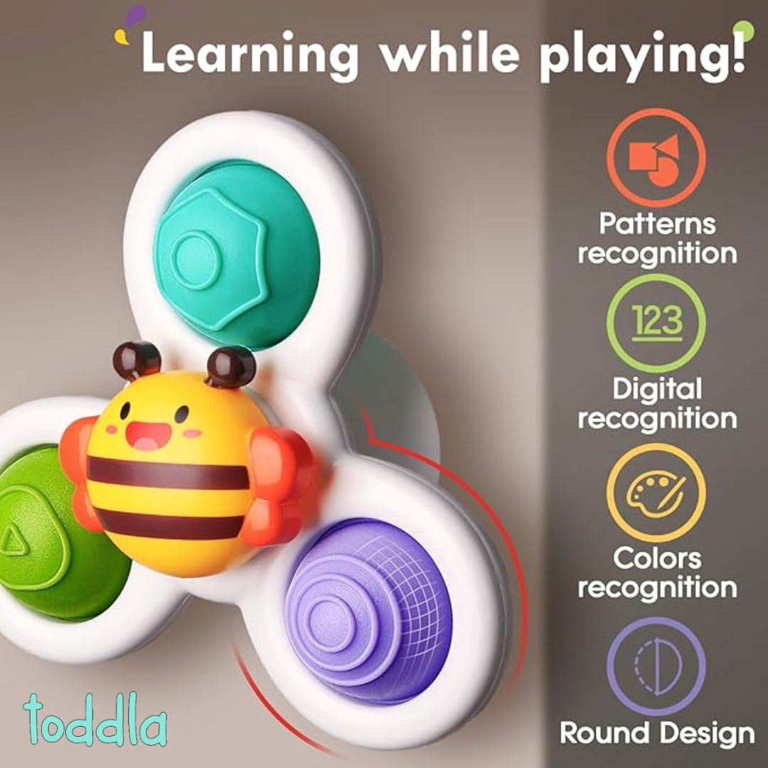 Baby Bisou Suction Fidget Spinner (3 Pack)