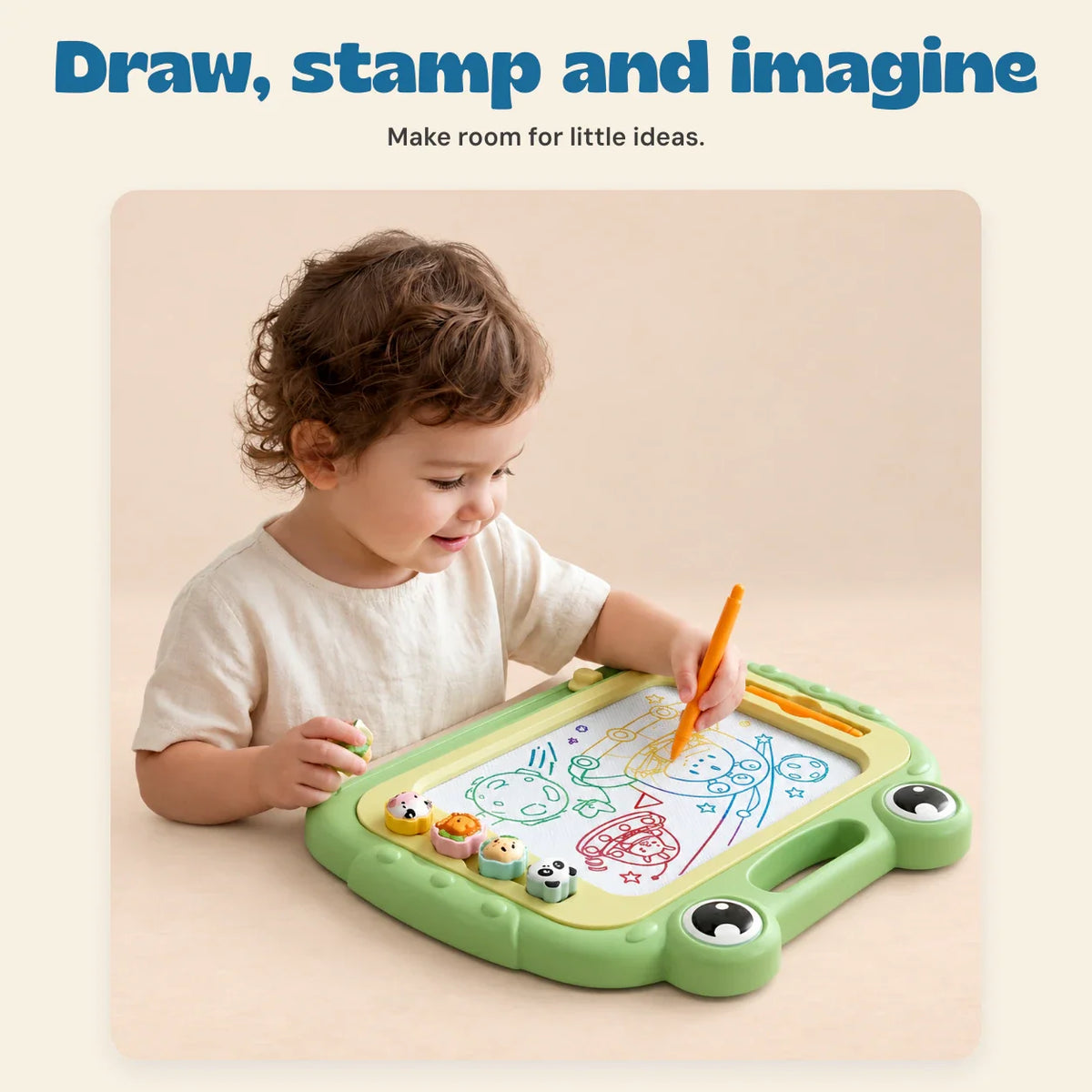 Whimsical Frog Magnetic Drawing Board