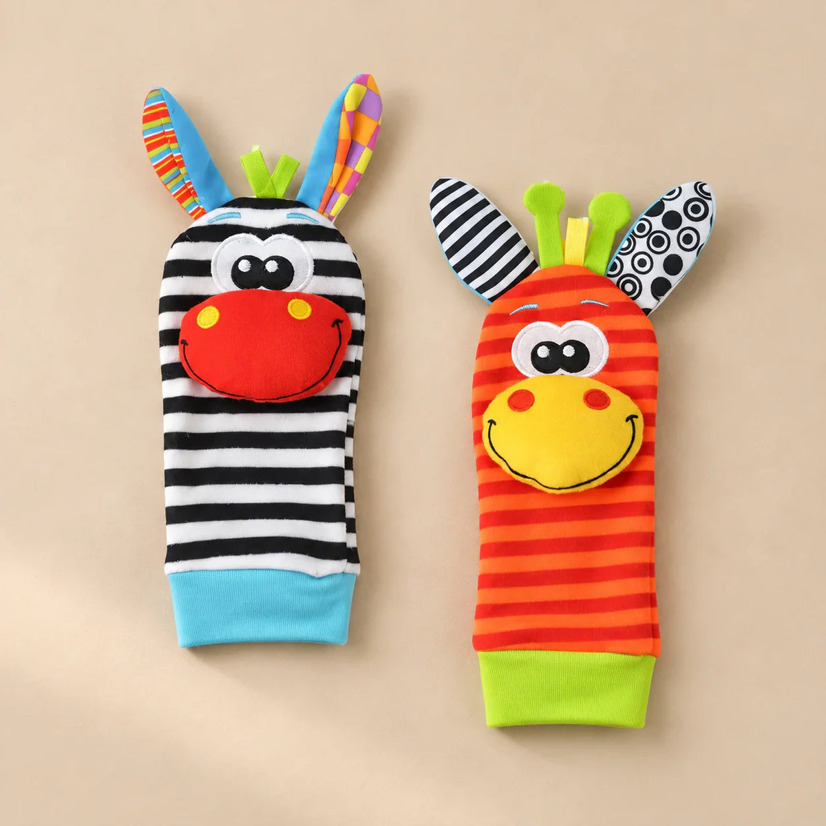 Whimsical Paws Animal Rattle Set, Sock Rattle Set