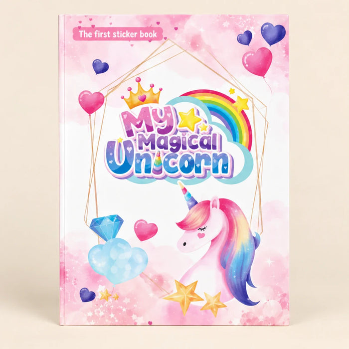 Whimsical Wanderer Reusable Sticker World, Magical Unicorn