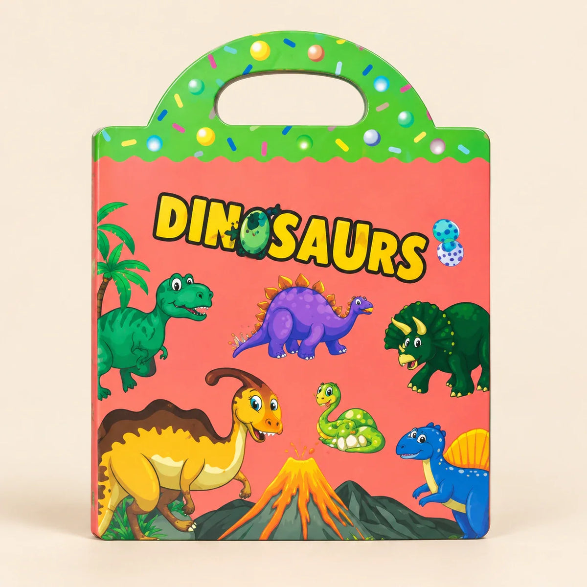 Whimsical Wanderer Reusable Sticker World, Dino World