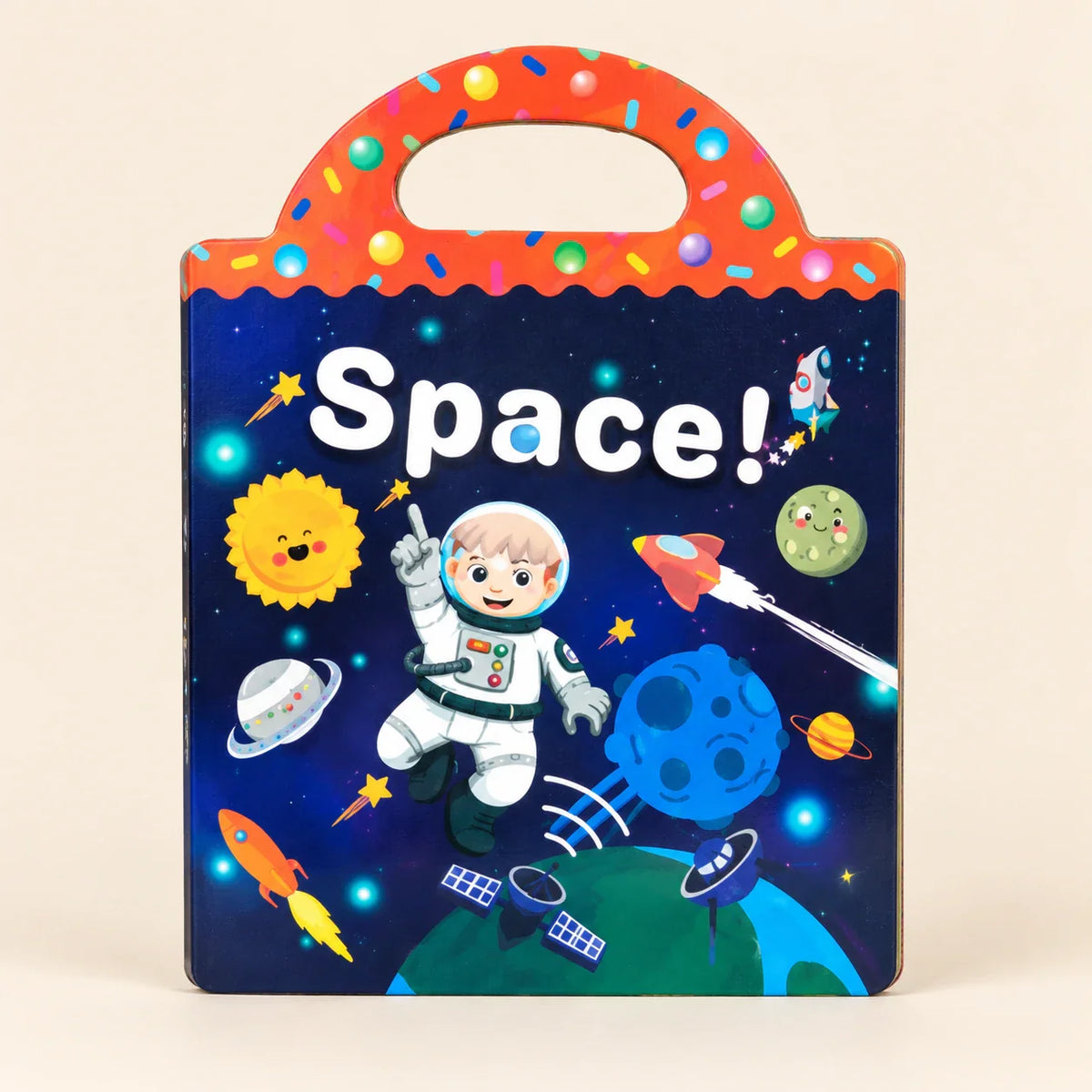 Whimsical Wanderer Reusable Sticker World, Outer Space