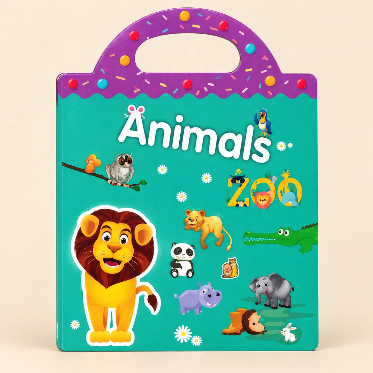 Whimsical Wanderer Reusable Sticker World, At the Zoo