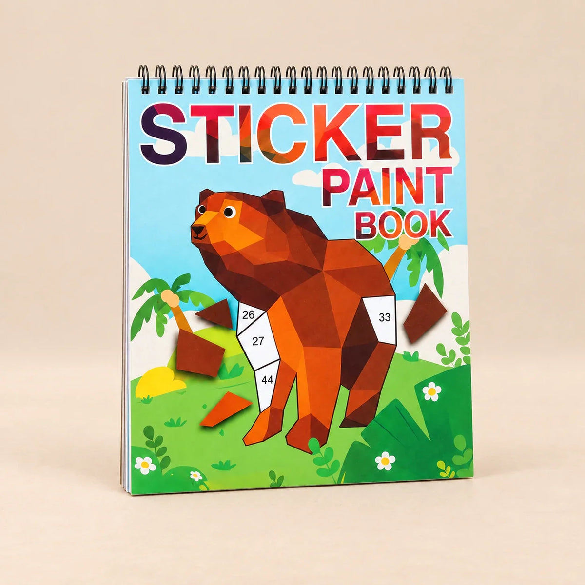 Whimsical Wonders StickerPaint Art Book, Animal Sticker Paint Book