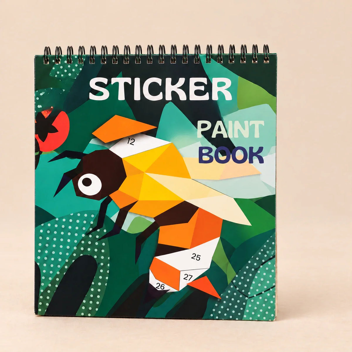 Whimsical Wonders StickerPaint Art Book, Insect Theme Sticker Paint Book