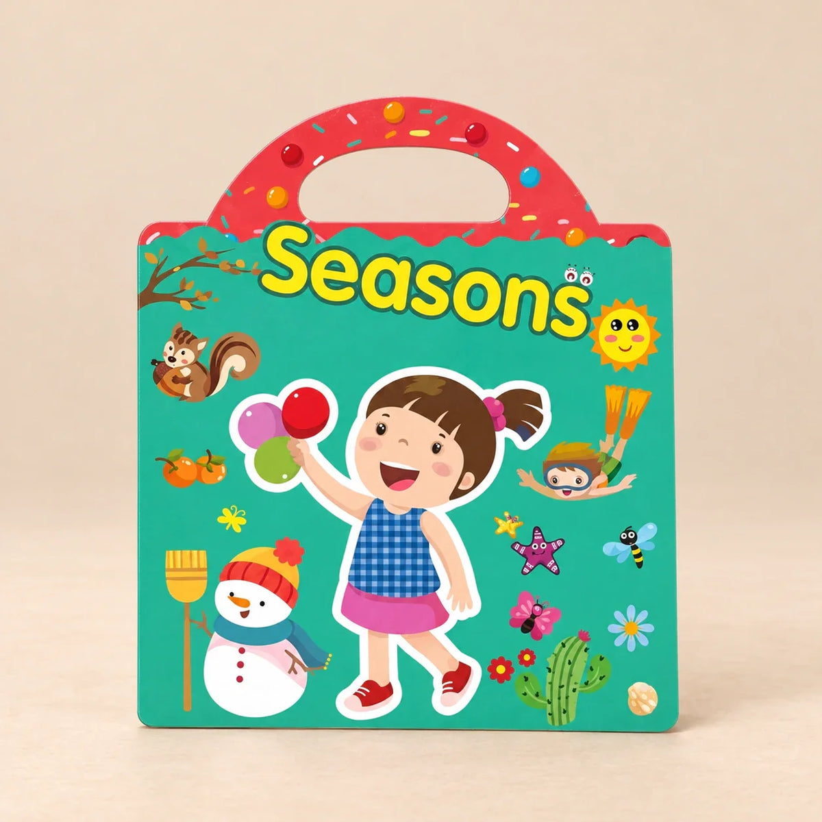 Whimsy Garden Reusable Sticker Book, Seasons Sticker