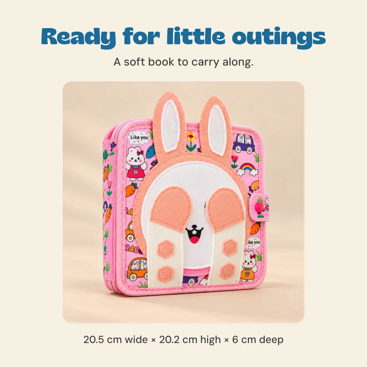 WhimsyHop Bunny Busy Book