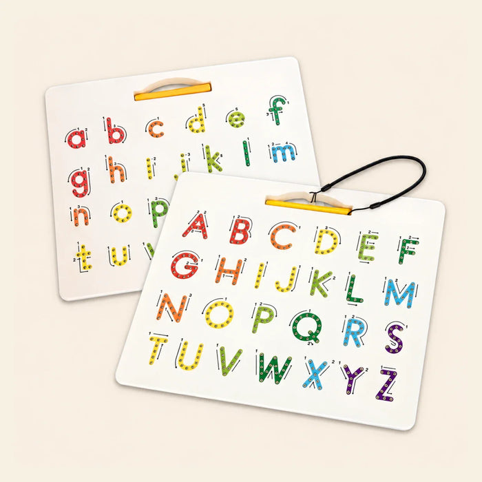 WhimsyTrace Magnetic Alphabet Tracing Board, Twice the Letter Practice