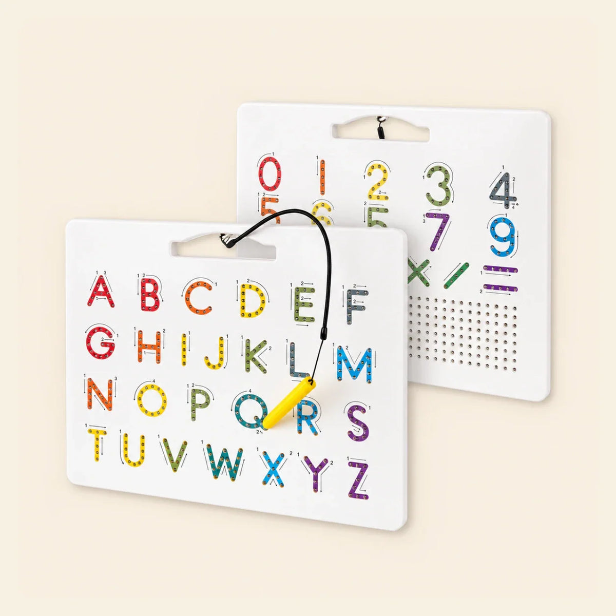 WhimsyTrace Magnetic Alphabet Tracing Board, ABCs on One Side, 123s on the Other