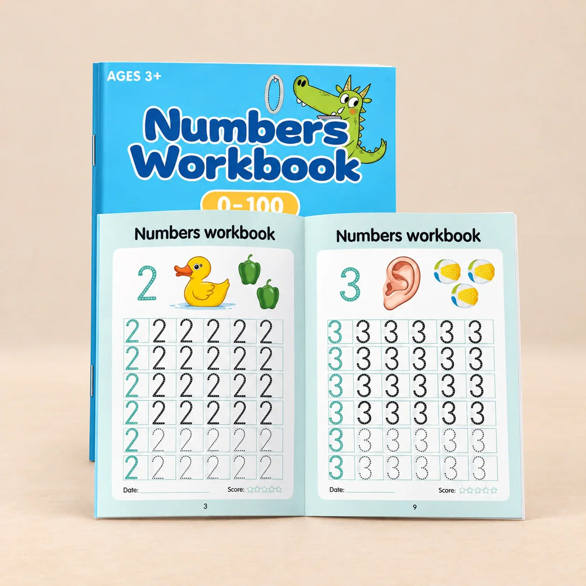 WhimsyTrail Numbers 0-100 Practice Book, Numbers 0-100 Practice Book