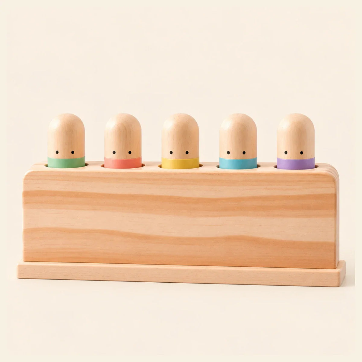 WhimsyWood Pop & Press Activity Toy, Pastel Press Toy