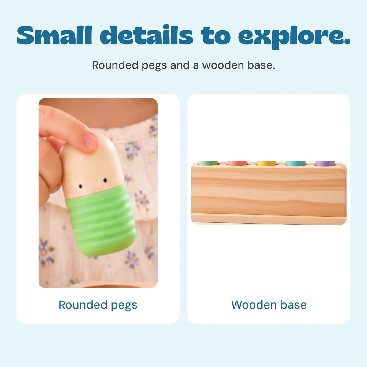 WhimsyWood Pop & Press Activity Toy