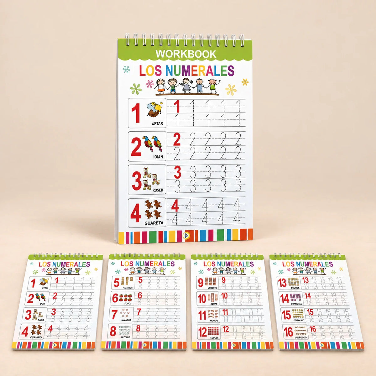 WhimsyWrit Bilingual Magic Writing Workbook, Spanish Numbers Practice