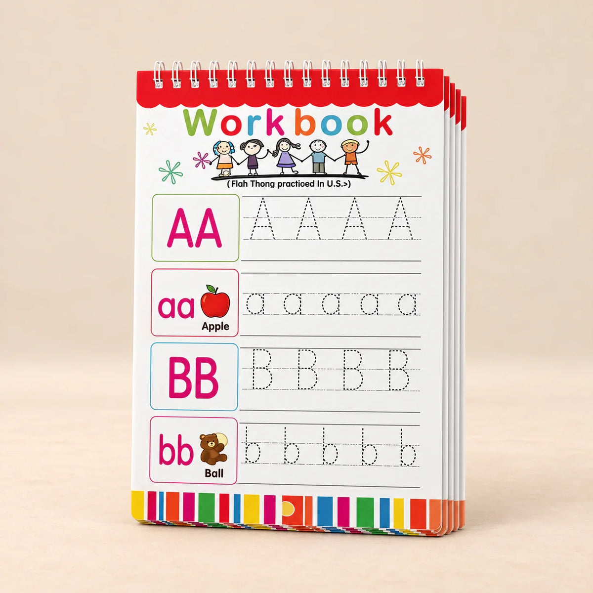 WhimsyWrit Bilingual Magic Writing Workbook, English Alphabet Practice