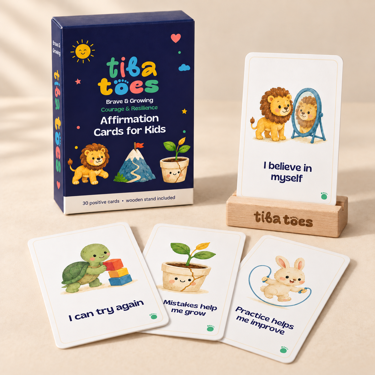 Whispering Wishes Affirmation Cards for Kids, Brave & Growing