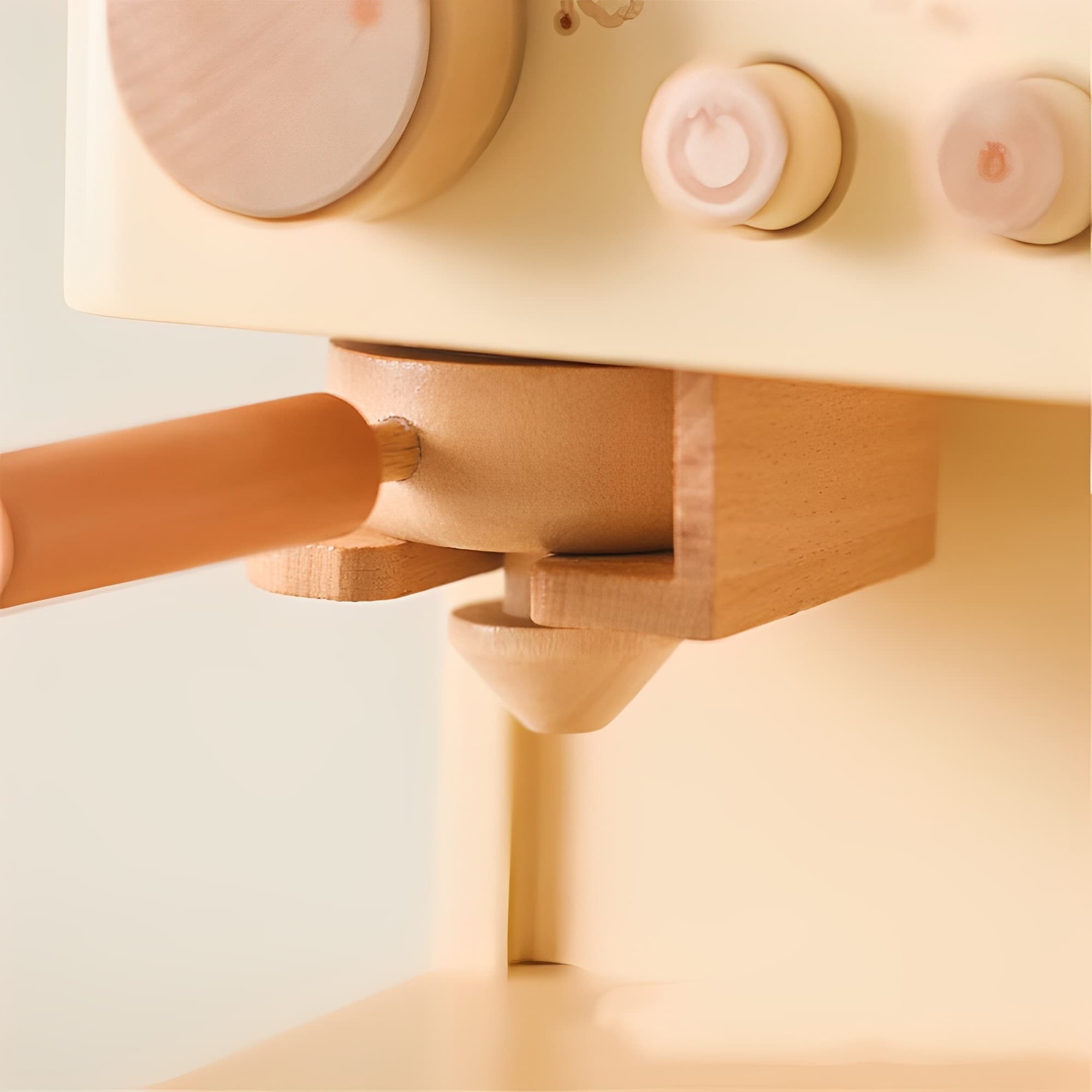 Whimsical Wood Coffee Machine Toy | Eco-Friendly Wooden Playset