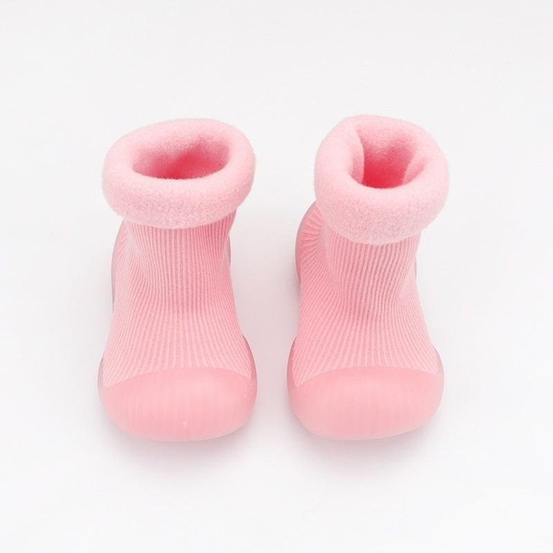 Nature's Embrace Toddler Sock-Shoes Grey | Non-Slip Soft Sole Footwear