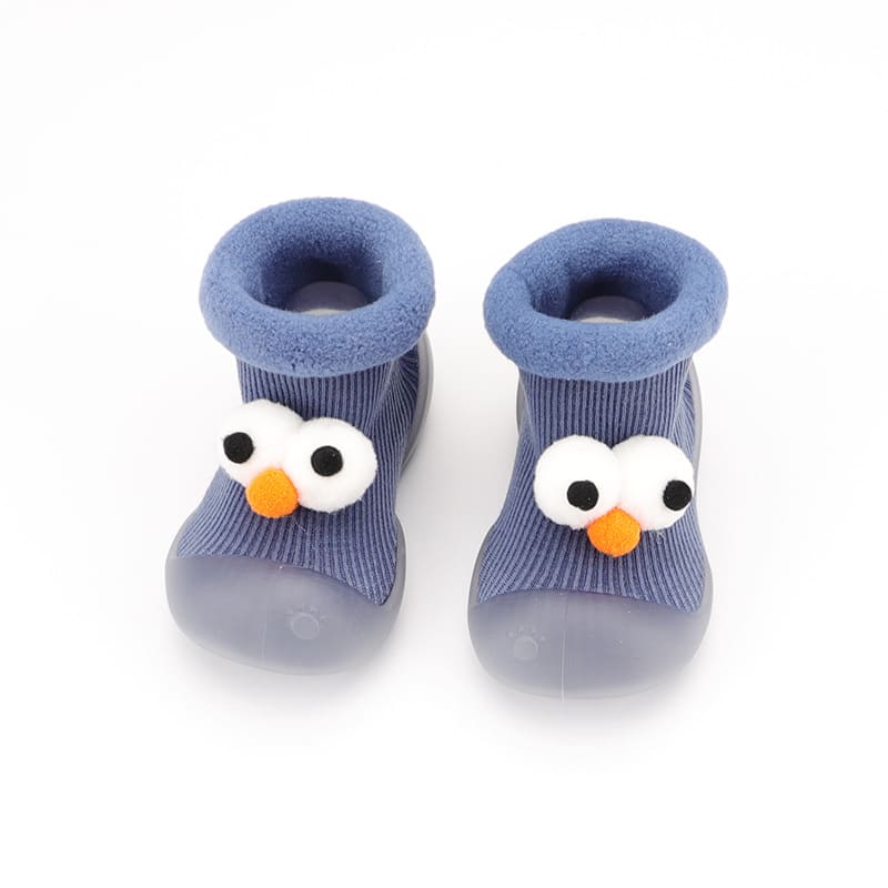 TwinkleToes Non-Slip Toddler Sock-Shoes Grey | Comfortable First Walking Shoes