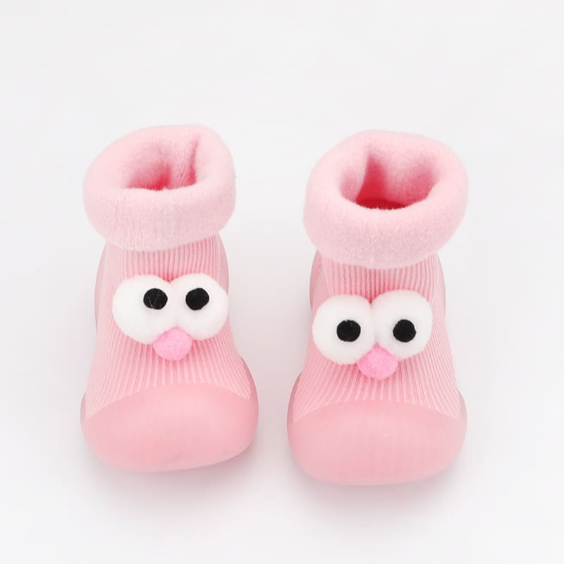 TwinkleToes Non-Slip Toddler Sock-Shoes Grey | Comfortable First Walking Shoes