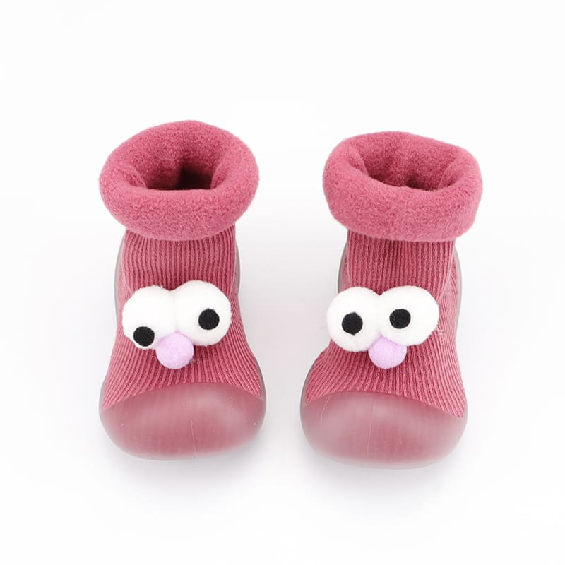 TwinkleToes Non-Slip Toddler Sock-Shoes Grey | Comfortable First Walking Shoes