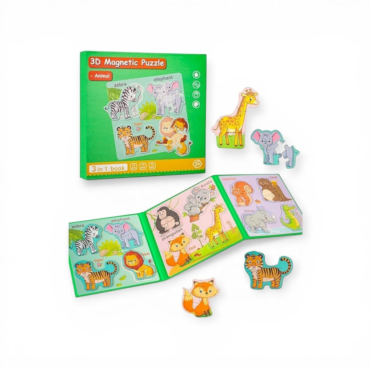 Montessori Magnetic Story Puzzle Books, Animal