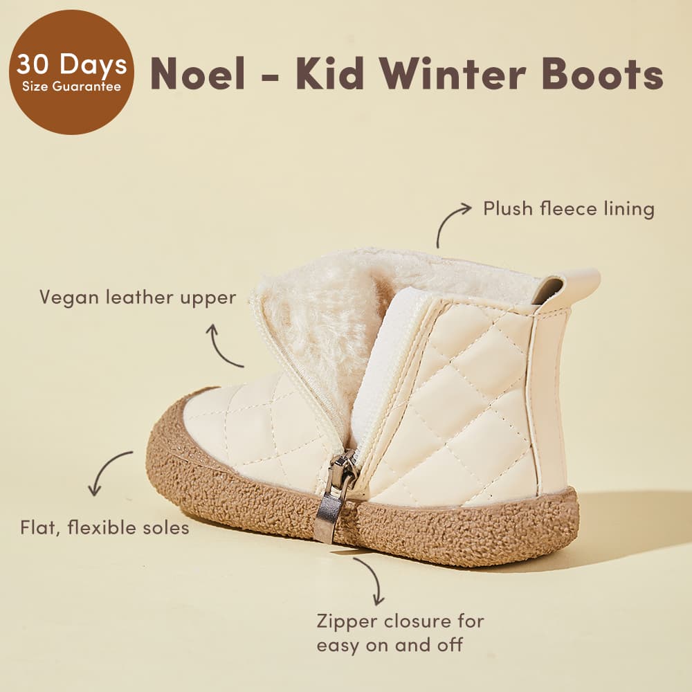 Winter Blossom Toddler Boots Navy | Cozy Non-Slip Footwear