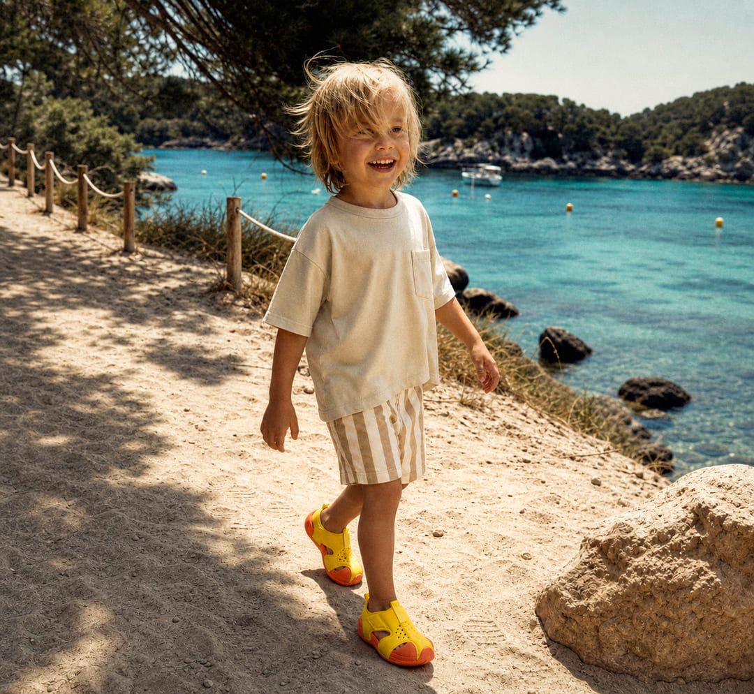 Seaside Breeze Toddler Two-Tone Sandals | Lightweight Non-Slip Footwear