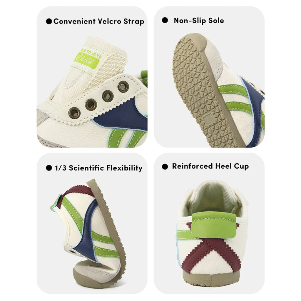 GentleStride Kids Sneakers Grey | Breathable Non-Slip First Walking Shoes