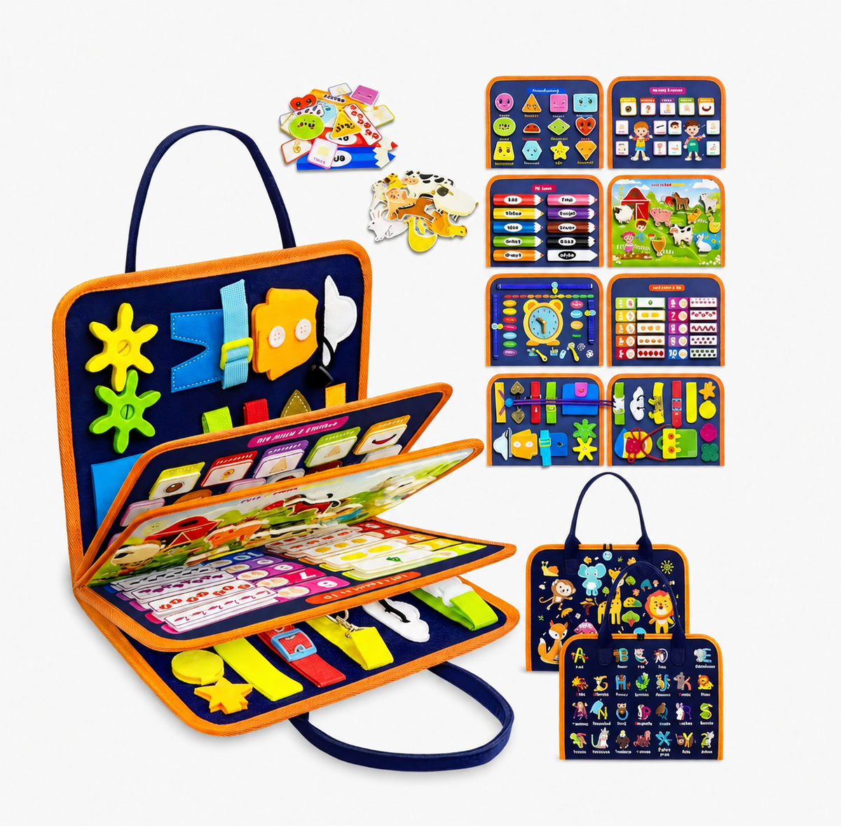 Soft Quiet Book with 20+ Activities for Toddlers