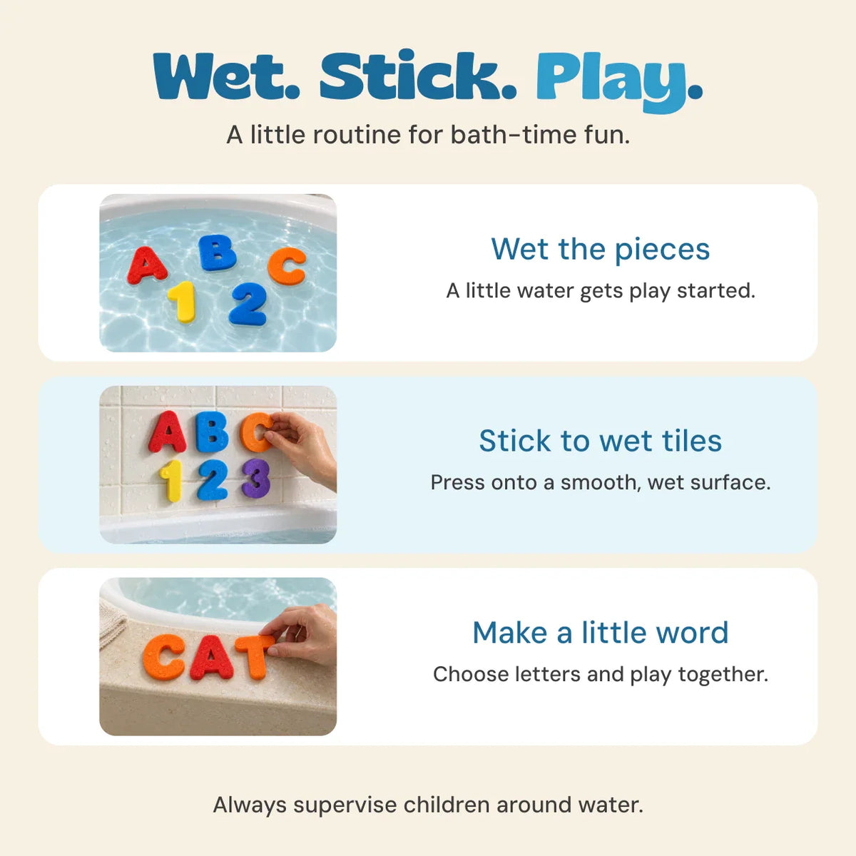 GentleWave Bath Letters & Numbers Set | Soft Foam Educational Toys