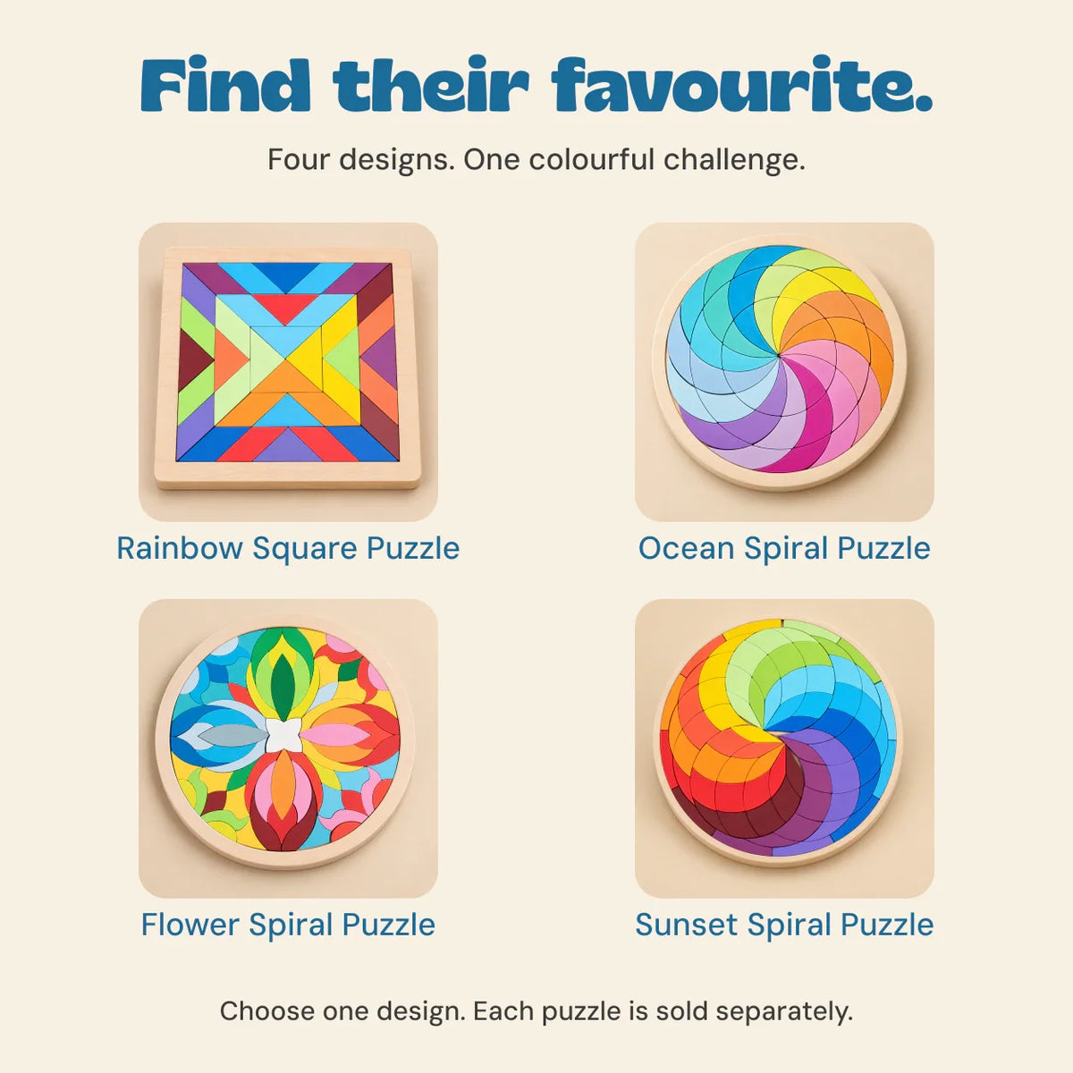 Rainbow Mandala Puzzle Blocks | Engaging Baby Activity Toy