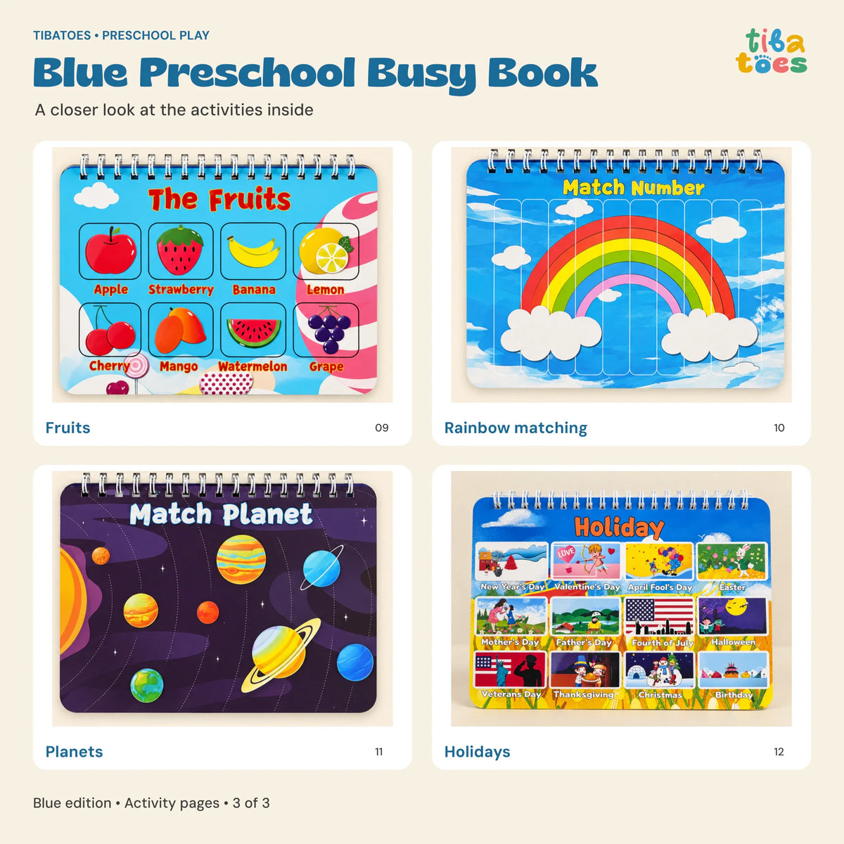 GentlePath Montessori Busy Book | Engaging Learning Activity for Toddlers