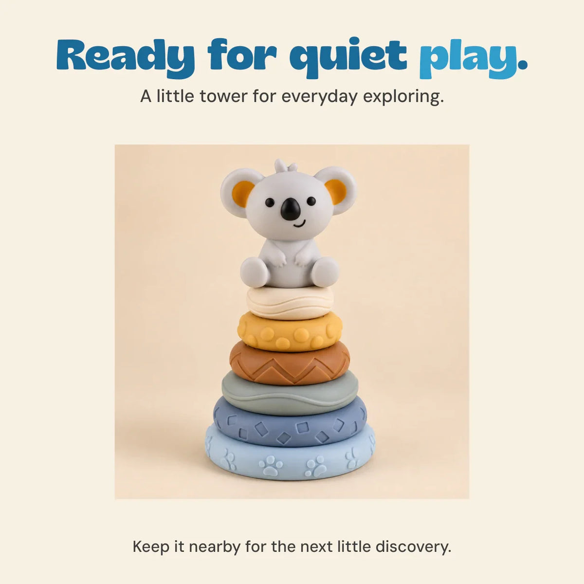 GentleRise Montessori Sensory Stacking Tower | Engaging Developmental Toy