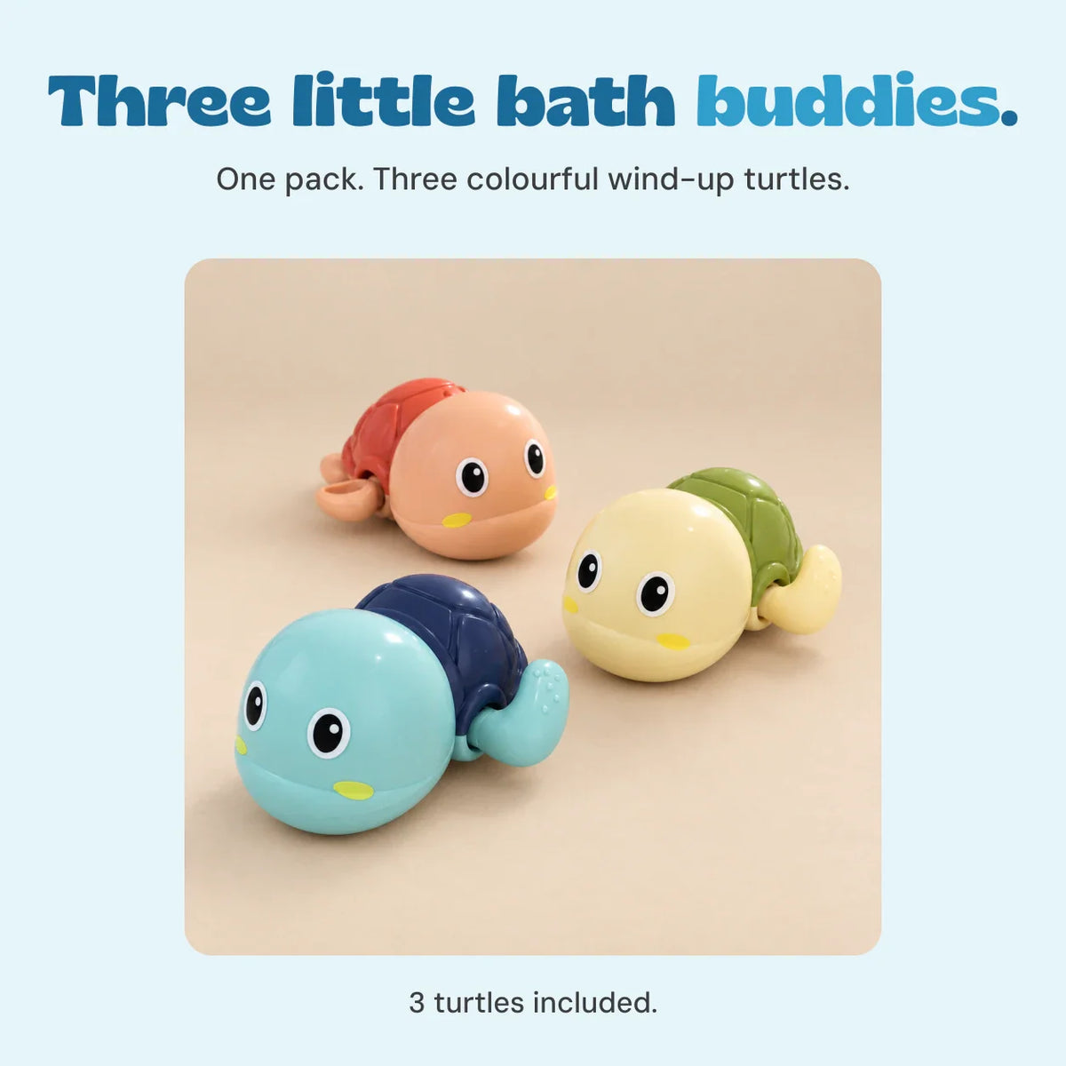 TurtleSplash Bath Time Toys Set | Floating Turtle Bath Toys