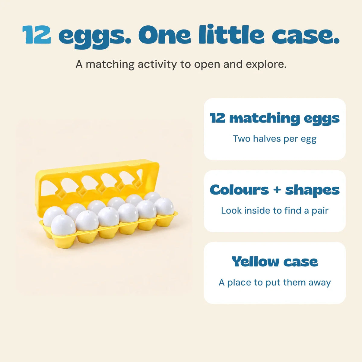 GentleNest Montessori Shape Sorting Eggs | Engaging Toddler Learning Toy