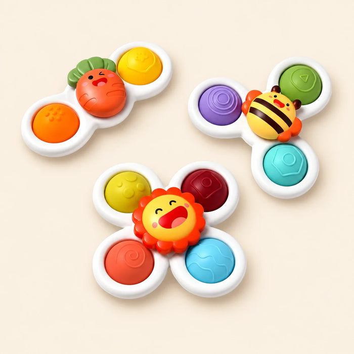 Whispering Willow Animal Spinner Toy | Lion, Bee & Caterpillar Sensory Set