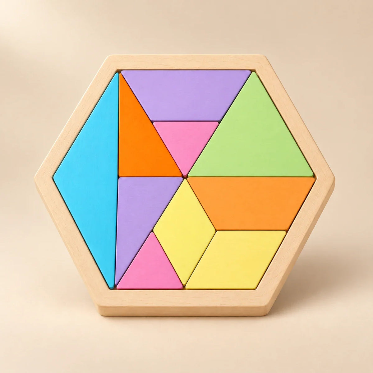 Gentle Meadow Wooden Tangram Puzzle Board | Engaging Educational Toy