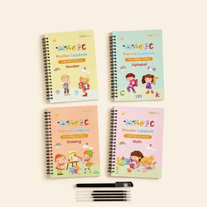 Whimsical Wanderer Tracing Book Set | 4 Books for Letters, Numbers & Drawing