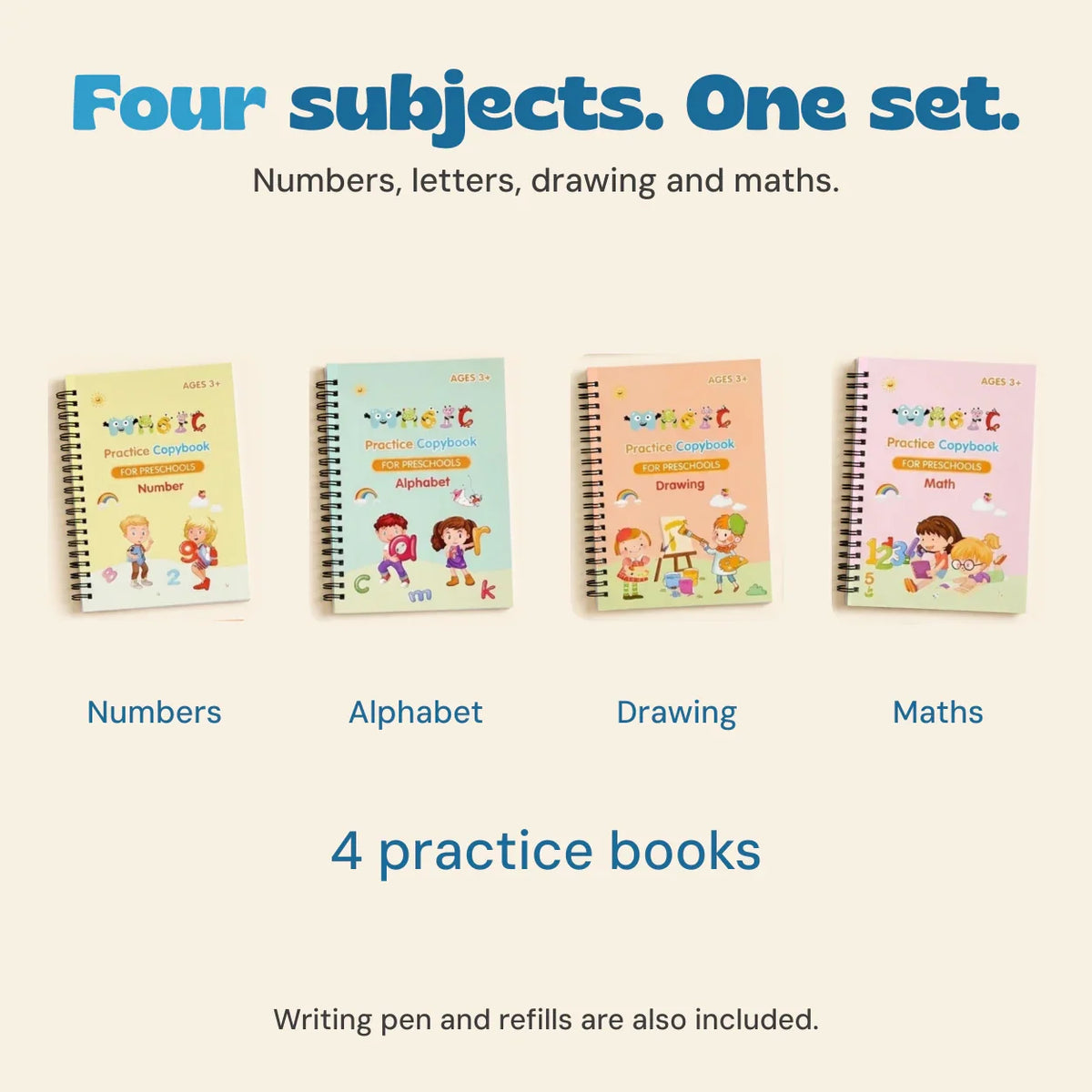 Whimsical Wanderer Tracing Book Set | 4 Books for Letters, Numbers & Drawing